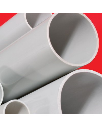 Труба ПВХ жёсткая атмосферостойкая д.25мм, лёгкая, 3м, цвет серый DKC 63925UF в Сочи Гладкая труба Pintop.ru