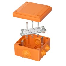Коробка пластиковая FS с кабельными вводами и клеммниками, IP55,100х100х50мм, 6р, 4мм.квDKC (FSB11604)
