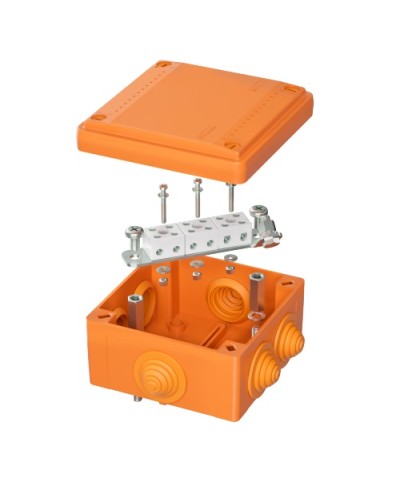 Коробка пластиковая FS с кабельными вводами и клеммниками, IP55,100х100х50мм, 6р, 4мм.квDKC (FSB11604) в Сочи Распределительные коробки Pintop.ru