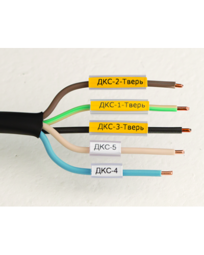 Маркировка для провода, гибкая, для трубочек. 4х30мм. Белая DKC NUTFL30 в Сочи Крепежные изделия Pintop.ru