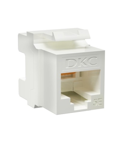 Модуль Keystone RJ45 CAT5E неэкранированный, 180 градусов, белый (форм-фактор A10) DKC RNK5EU180WH в Сочи Модули Keystone Pintop.ru