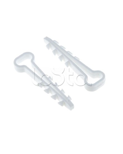 Дюбель-хомут для плоского кабеля (5-8мм) белый (100шт.) EKF PROxima (plc-nccf-5x8w) в Сочи Стяжки-хомуты Pintop.ru