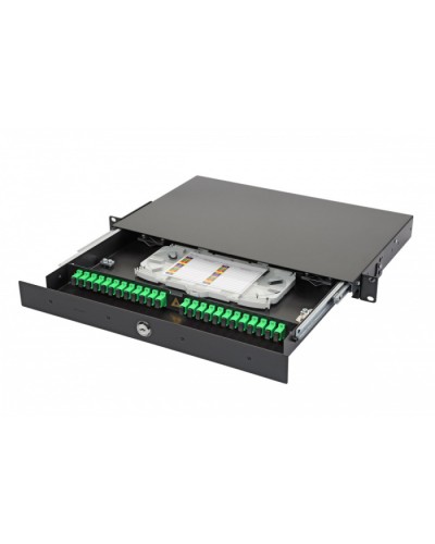 Патч-панель 19”, 1U Eurolan 47D-24-S2-SC-24-11BL в Сочи Кросс оптический Pintop.ru