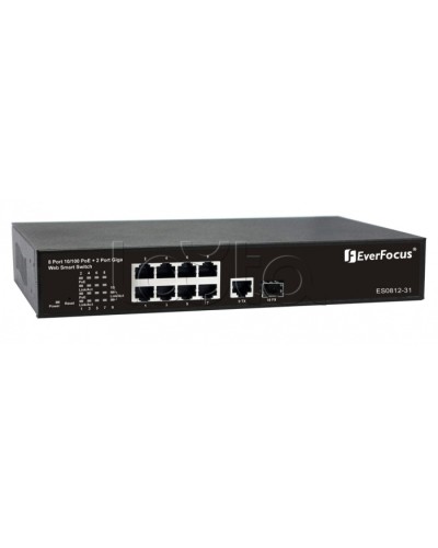 Коммутатор PoE 8-портовый EverFocus ES0812-31 в Сочи Коммутаторы Pintop.ru