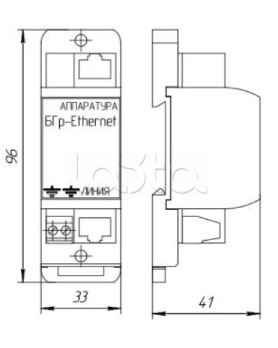 Блок защиты извещателей от воздействия грозы и электромагнитных наводок Forteza Блок БГр-Ethernet-4 в Сочи Устройства защиты операционных процессоров (ОПС) Pintop.ru