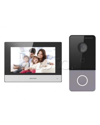Комплект IP видеодомофона с Wi-Fi Hikvision DS-KIS605-P(C) в Сочи Домофония Pintop.ru