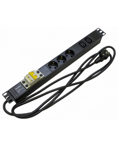 Блок розеток Hyperline SHE19-3SH-2IEC-B-2.5EU в Сочи Блоки розеток Pintop.ru