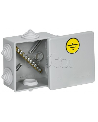 Коробка КУП КМ41360 85х85х40мм IP44 6 вв. (7035) IEK (UKO21-085-085-040-K41-44U) в Сочи Распределительные коробки Pintop.ru