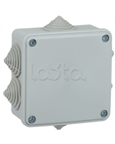 Коробка монтажная 100х100х45 мм IP44 6 вводов IEK (UKO11-100-100-045-K41-44) в Сочи Распределительные коробки Pintop.ru