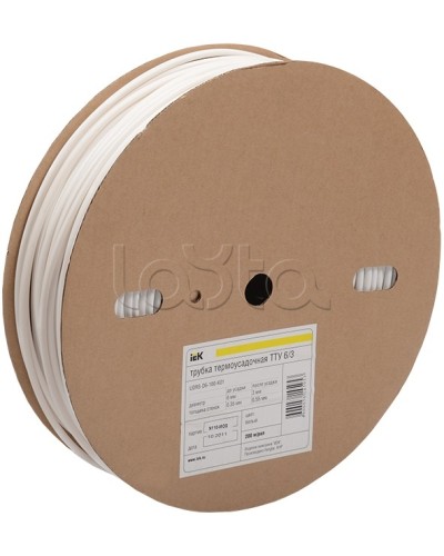 Трубка термоус. ТТУ (ТУТ) 20/10(дл.100м) белая. IEK(UDRS-D20-100-K01) в Сочи Дополнительное оборудование для ОПС Pintop.ru