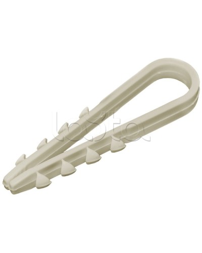 Дюбель-хомут 5-8 мм нейлон белый (100шт) IEK UHH35-5-8-100 в Сочи Стяжки-хомуты Pintop.ru