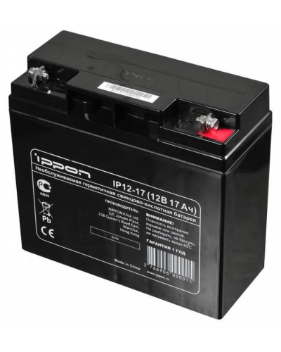 Аккумулятор свинцово-кислотный Ippon IP12-17 в Сочи Электротехническое оборудование Pintop.ru