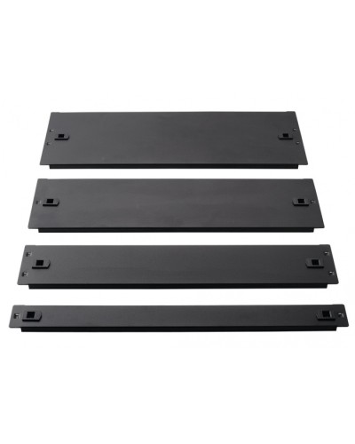 Фальш-панель металлическая 19 2U, быстросъемная, черная LANMASTER LAN-DC-TLMFP-2U в Сочи Аксессуары для стоек и шкафов Pintop.ru