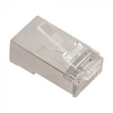 LANMASTER (LAN-EZ45-8P8C/S5E-100) - Коннектор RJ45 тип EZ, 8P8C, STP, Cat.5e, универсальный, покрытие 50 микрон,100 шт.