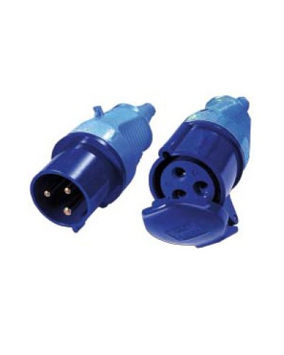 Вилка IEC 309 однофазная 32A, 250V, разборная, синяя LANMASTER (LAN-IEC-309-32A1P/M) в Сочи Проходные адаптеры и розетки оптические Pintop.ru