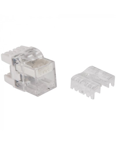 Модуль Keystone, RJ45, кат.5E, UTP, 180 градусов, с индикатором, белый LANMASTER LAN-OKi45U5E/180 в Сочи Коннекторы Pintop.ru