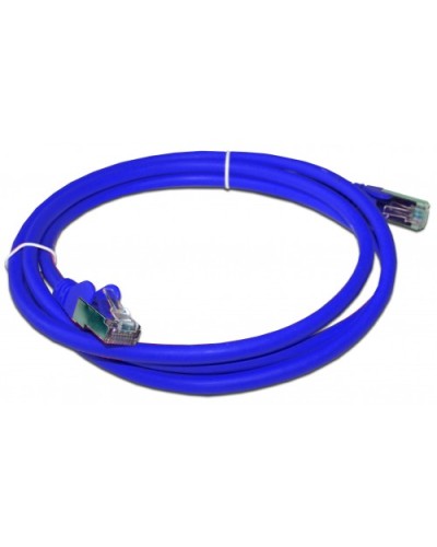Патч-корд RJ45 - RJ45, 4 пары, FTP, категория 6A, 3 м, синий, LSZH LANMASTER LAN-PC45/S6A-3.0-BL в Сочи Патч-корды и пигтейлы Pintop.ru