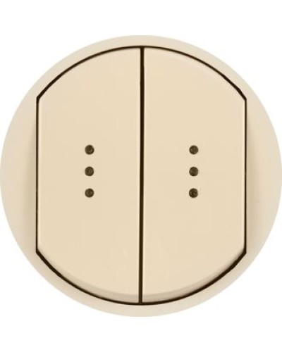 Лицевая панель для выключателя двойного с индикацией слоновая кость Celiane Legrand 066211 в Сочи Аксессуары для кабель-канала Pintop.ru