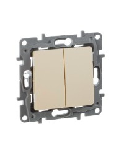 Переключатель двухклавишный 10AX Plus Legrand 672312 в Сочи Аксессуары для кабель-канала Pintop.ru