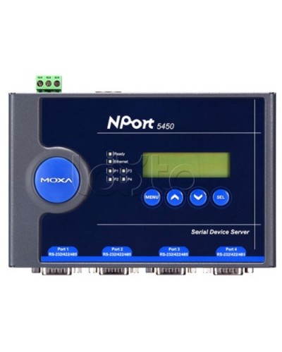 Сервер 4-портовый RS-232/422/485 в Ethernet Moxa NPort 5450-T в Сочи Дополнительное оборудование для ОПС Pintop.ru