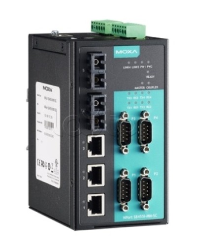 Сервер 4-портовый RS-232/422/485 в Ethernet Moxa NPort S8455I-SS-SC в Сочи Дополнительное оборудование для ОПС Pintop.ru