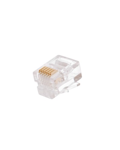 Коннектор RJ12/6P6C (1000 шт/уп) NETLAN EC-UP6P6C-UC-003-TR-1000 в Сочи Коннекторы Pintop.ru