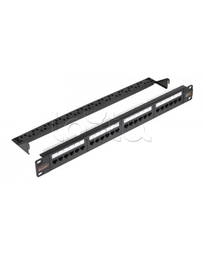 Патч-панель 1U 24 порта RJ45 NIKOMAX (NMC-RP24UE2-1U-BK) в Сочи Патч панель Pintop.ru
