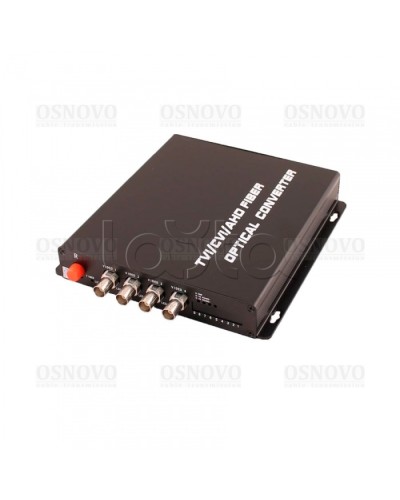 Приёмник 4 каналов видео оптический OSNOVO RA-H4/1F в Сочи Видеоусилители, Модуляторы, Делители Pintop.ru