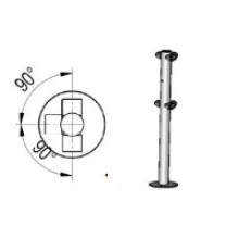 Стойкаограждения с отверстием под фиксаторТ-образная Oxgard Стойкаограждения с отверстием под фиксатор Т-образная (ВЗР 1996.09.32)