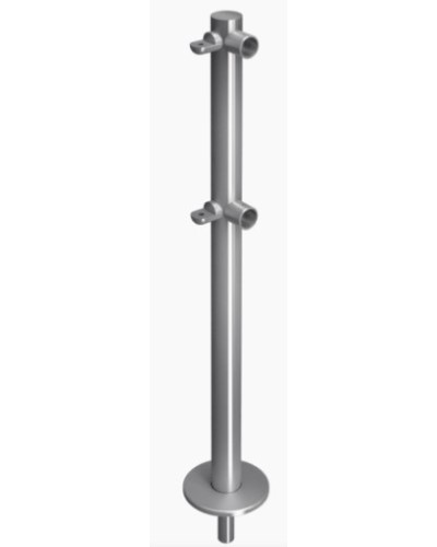 Стойка ограждения съемнаяL-образная с 2-мя полупетлями слева Oxgard ВЗР 1996Р.20-03 в Сочи Ограждения Pintop.ru