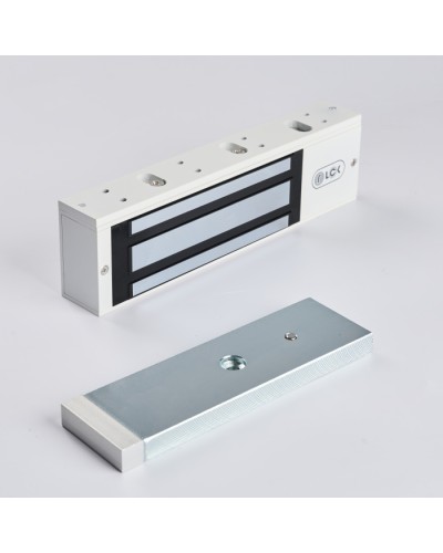 R-Lock RL-EM500-LSW - Электромагнитный замкок, 500кг, DC12/24B, цвет белый, RAL9016(белый), два датчика втроены в корпус замка: датчик Холла и магнито-контактный датчик в Сочи Электромагнитные замки Pintop.ru