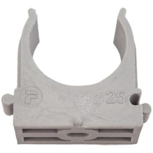 Крепёж-клипса для труб ø25 мм, серая (100 шт/уп)Rexant (28-0125-2)