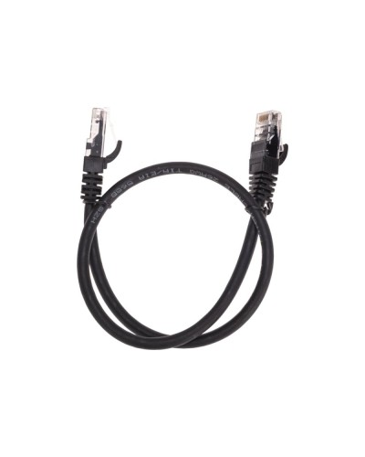 Патч-корд U/UTP, CAT 6, RJ45-RJ45, 26AWG, LSZH, черный, 0,5м REXANT 02-0292-05 в Сочи Патчкорды (медные) Pintop.ru