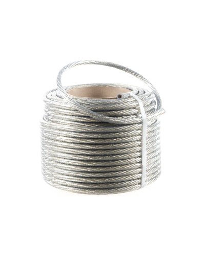 Трос стальной в ПВХ изоляции d=10.0 мм, катушка 50 метров REXANT (09-5300) в Сочи Крепежные изделия Pintop.ru