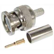 Разъем штекер BNC RG-58 обжим (01-001A) (100шт/уп) REXANT 05-3001