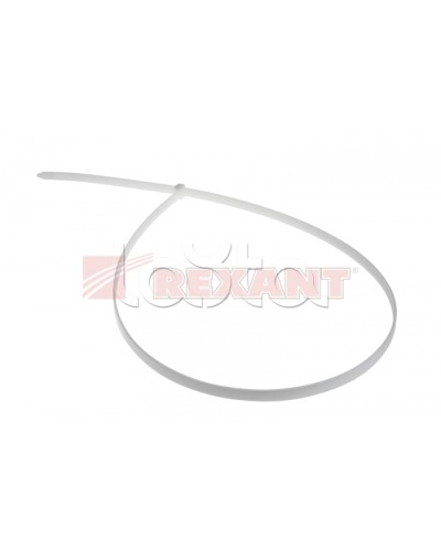 Хомут-стяжка нейлоновый 9х900 мм белый (100шт/уп) REXANT 07-0900 в Сочи Стяжки-хомуты Pintop.ru
