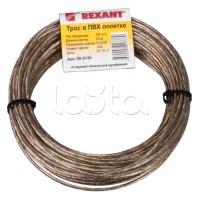 Трос стальной в ПВХ изоляции d3 мм (20 м) REXANT 09-5130