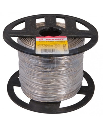 Трос стальной в ПВХ изоляции d2 мм (200) REXANT 09-5320 в Сочи Крепежные изделия Pintop.ru