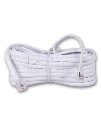 Удлинитель телефонный 5 м белый (10шт/уп) REXANT 18-3051 в Сочи Патч-корды и пигтейлы Pintop.ru