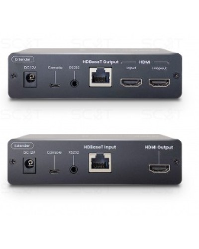 Удлинитель DisplayPort 4K(60Гц), USB, аудио, RS232 по кабелю витой пары(CAT6a) до 100м (HDBaseT) SC&T DP02U-4K6G в Сочи Видеоусилители, Модуляторы, Делители Pintop.ru