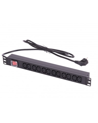 Блок электрических розеток 19 TLK TLK-RSA12-MTF-01-BK в Сочи Блоки розеток Pintop.ru