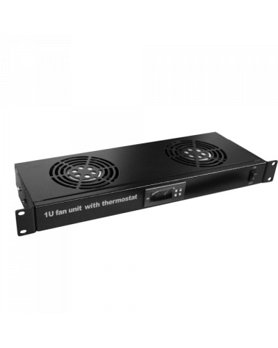 Блок 2-х вентиляторов 19, с подшипниками, с термостатом, 1U TWT (TWT-CBB-FANB2-RACK-T) в Сочи Вентиляторные модули Pintop.ru