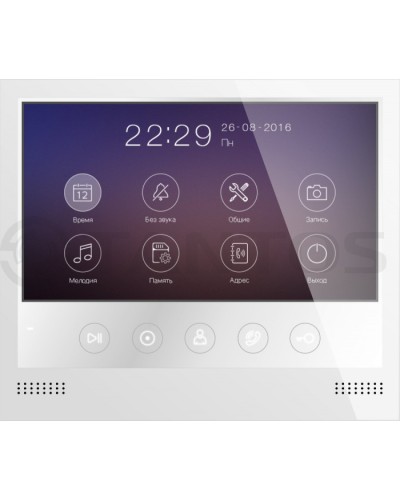 Монитор цветного видеодомофона формата AHD с сенсорными кнопками и возможностью записи фото или видео по вызову на microSD карту Tantos Selina HD M в Сочи Абонентские видеоустройства Pintop.ru