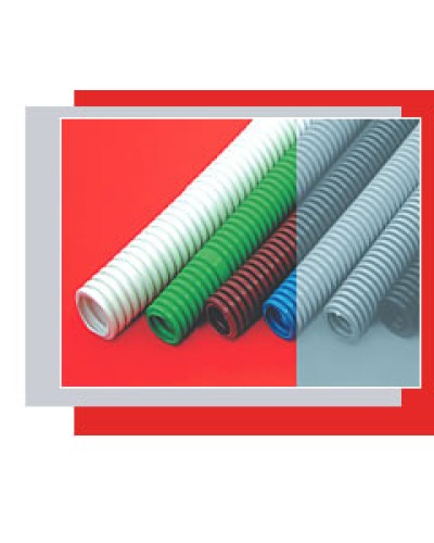 Труба гофрированная ПНД тяжелая диам 25 мм, с зондом, без галогена Экопласт 21125HF в Сочи Труба гофрированная Pintop.ru