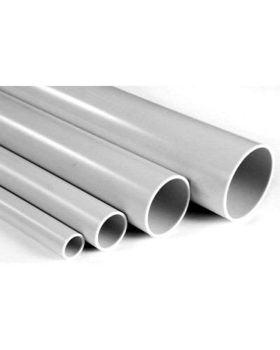 Труба гладкая ПВХ жесткая легкая диам 25, цвет серый (3м) Экопласт 30025 в Сочи Гладкая труба Pintop.ru