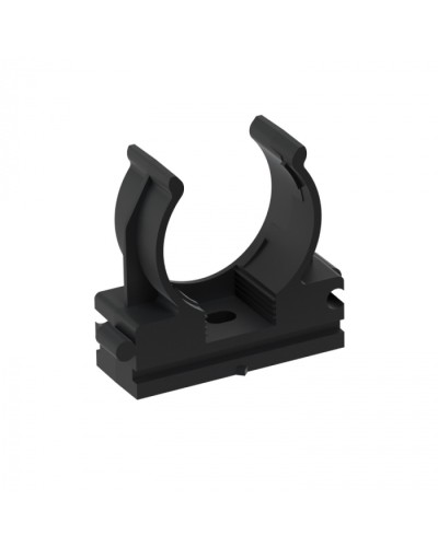 CFQ25 Держатель (клипса) для труб, для монтажного пистолета D25мм, цвет чёрный (50шт) Экопласт (41525BL) в Сочи Держатели, клипсы, скобы Pintop.ru