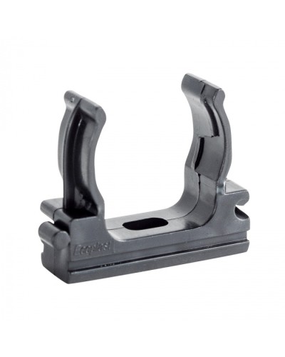 CF32G Держатель (клипса), без галогена, для труб D32мм, цвет чёрный (10шт) Экопласт (41732-10HF-BL) в Сочи Держатели, клипсы, скобы Pintop.ru