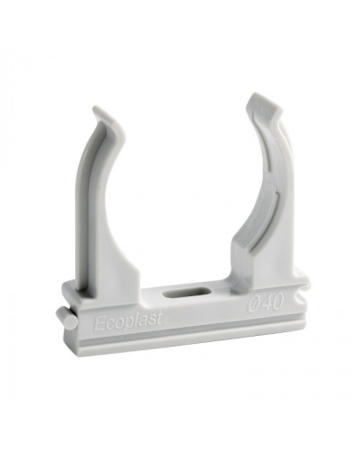 CF40G Держатель (клипса), без галогена, для труб D40мм (10шт) Экопласт (41740-10HF) в Сочи Держатели, клипсы, скобы Pintop.ru