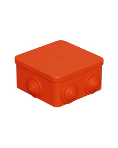 Коробка огн. E110, о/п 85х85х50мм,без галогена, 12 вых., IP55, 9P, оранж. Экопласт (43151HF) в Сочи Распределительные коробки Pintop.ru