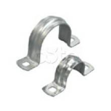 Скоба оцинкованная с двумя отверстиями для трубы D14мм, м.о.6,5-5,0мм (1уп=100шт) Экопласт (43614P)